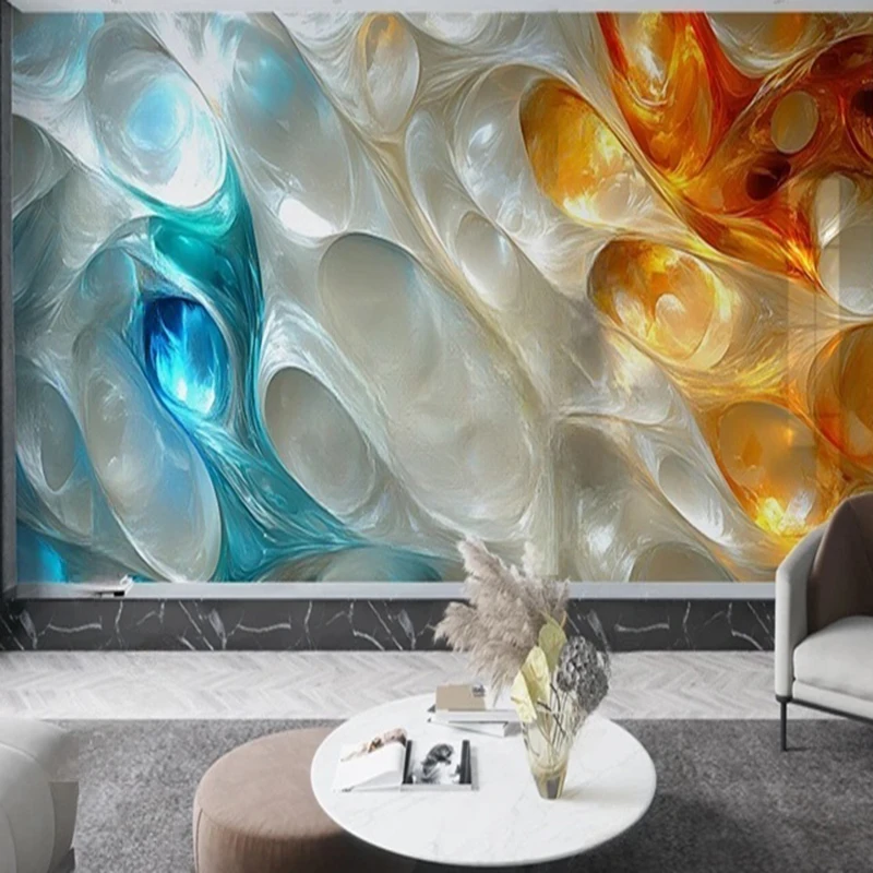MU7952 Any Size Photo Mural Modern 3D Abstract Geometric Marble Pattern Wallpaper Bedroom Living Room Home Decor Wall Painting