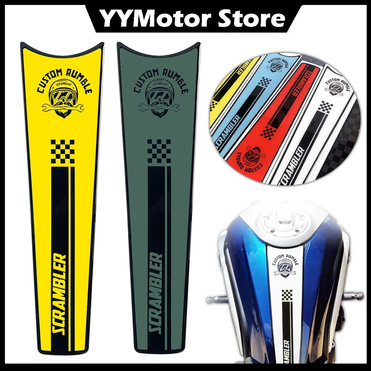 

3D Resin Gel Moto Fuel Tank Pad Protector Stickers Motorcycle Accessories Decals For Ducati SCRAMBLER 800 1100 CLASSIC THROTTLE