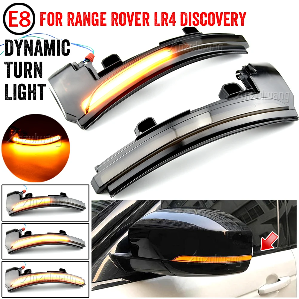 

For Land Rover Range Rover MK IV L405 2013-2018 LED Dynamic Car Blinker Side Mirror Marker Turn Signal Light Lamp Accessories