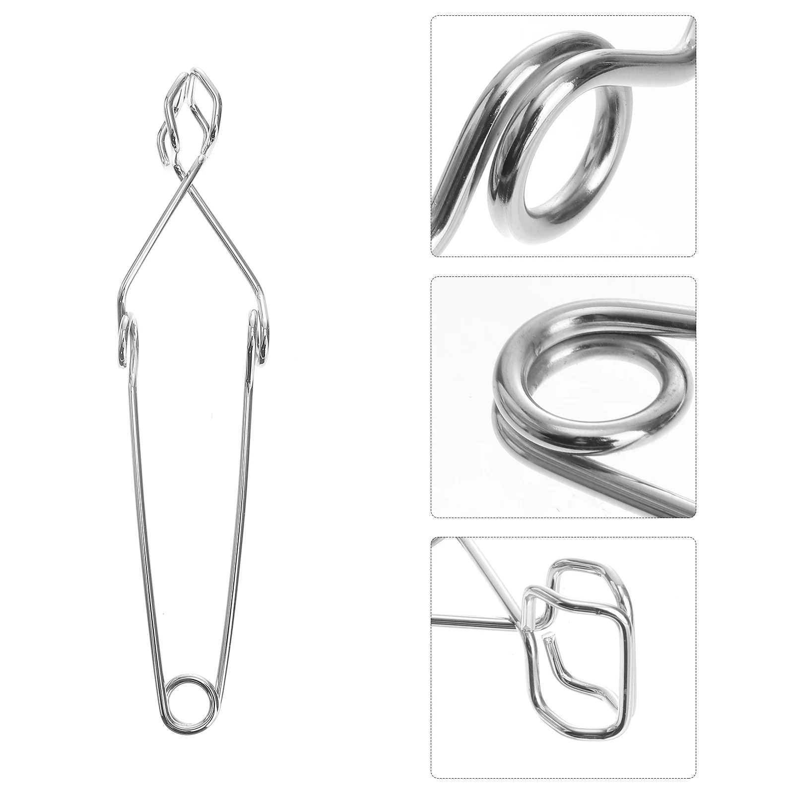 

2pcs Test Tube Clamps Chrome Plated Steel Secure Grip Holder For Use Lightweight Portable Experiment Tool Laboratory