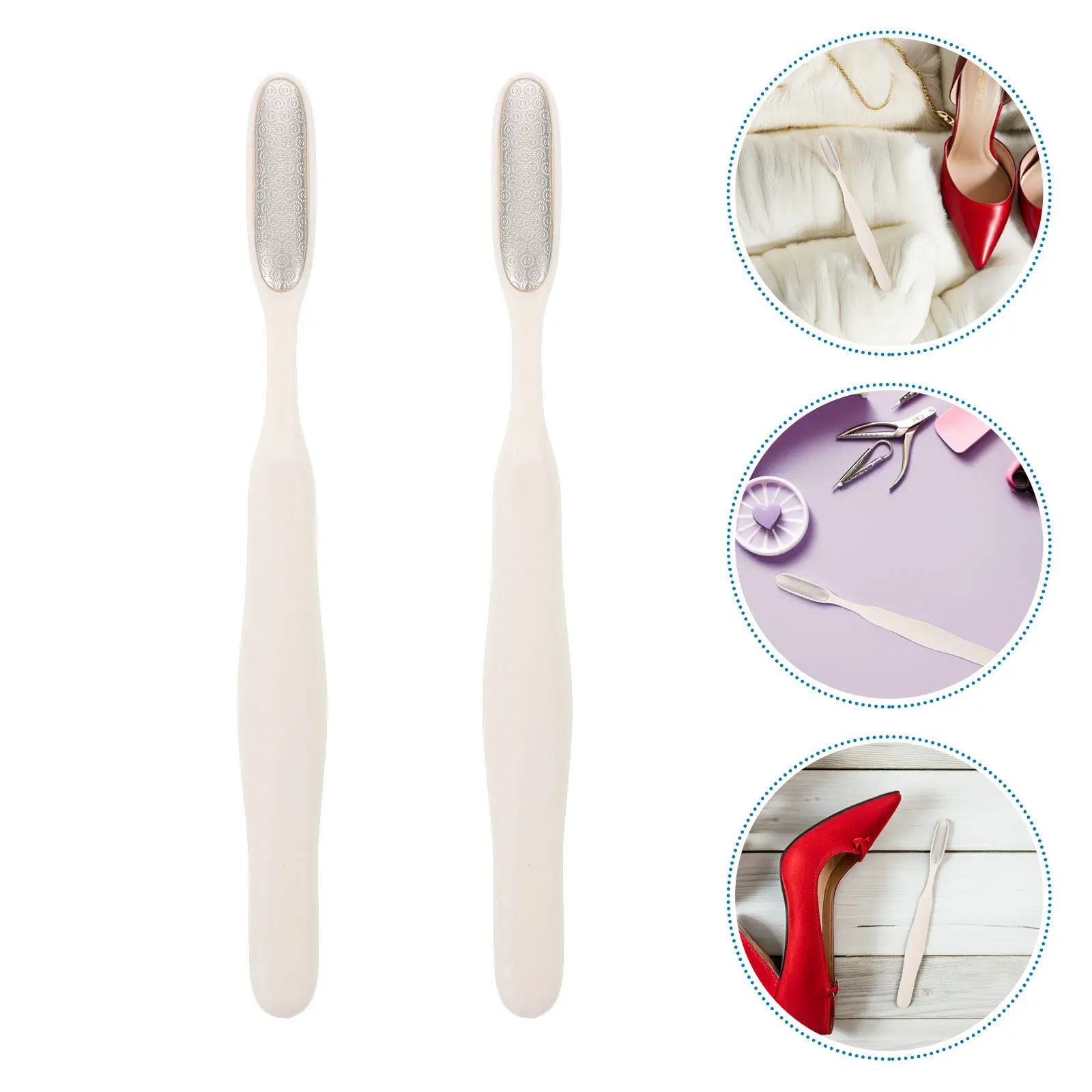 6PCS Stainless Steel Foot File Set – Callus Remover & Dead Skin Scrubber for Home and Travel Foot Care