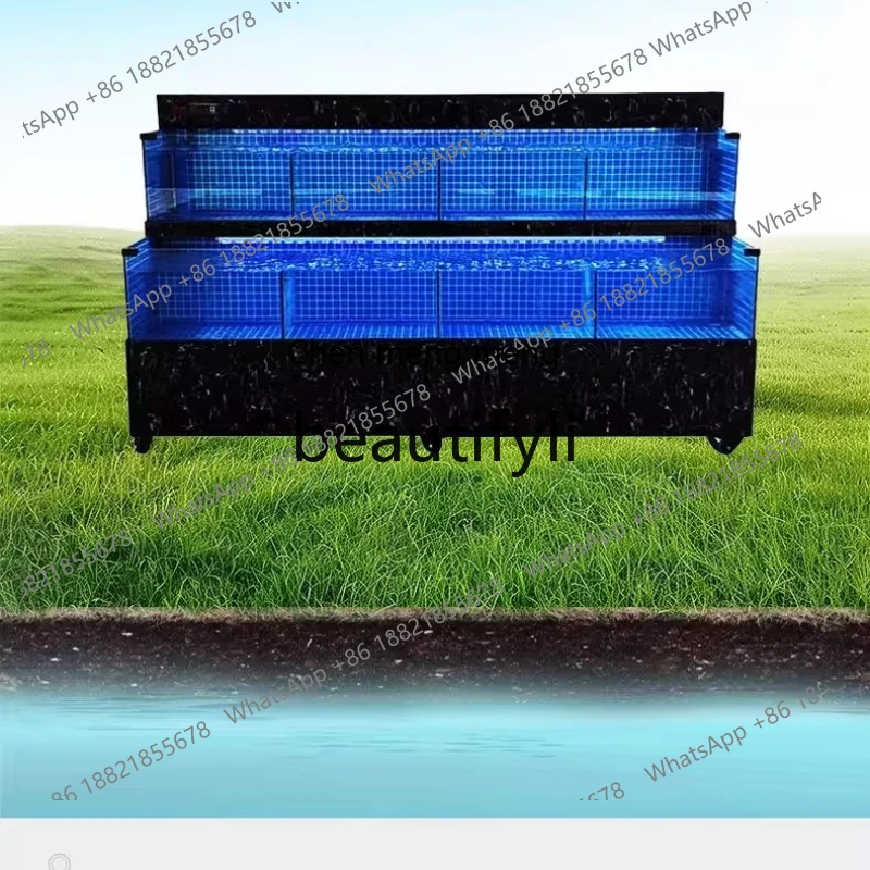 

Z189 2-слойный бассейн для морепродуктов, мобильный холодильник с постоянной температурой, коммерческий супермаркет, резервуар для морепродуктов, специальный водный продукт