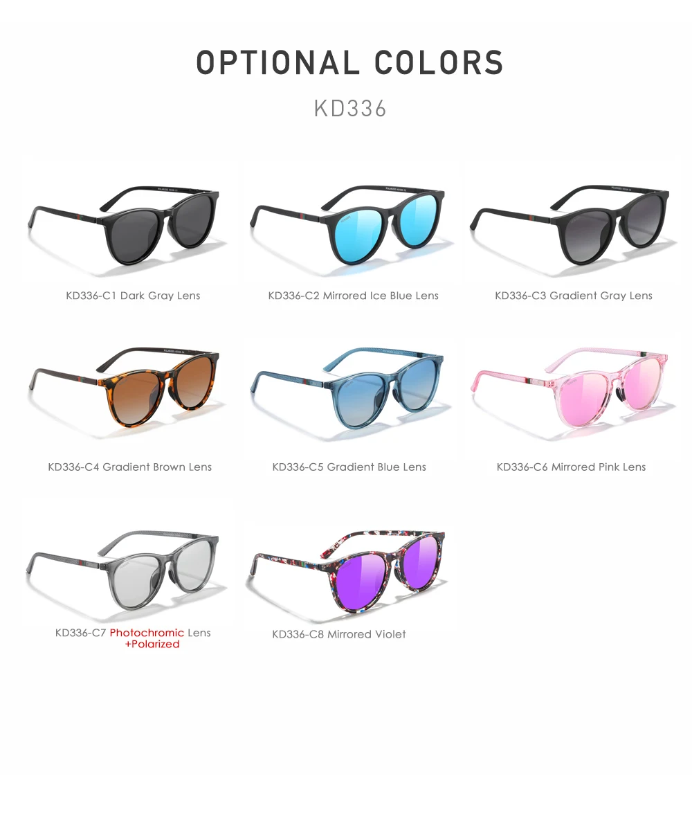 KDEAM Damen-Vintage-Sonnenbrille, polarisierte und photochrome Gläser, Sonnenschutz-Sonnenbrille, weiblich, für Reisen, Fahren, Wandern – Detail 4