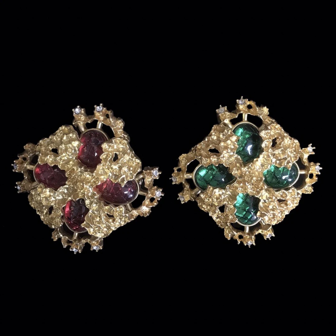 

Винтажная брошь из стекла цвета озерной воды для женщин и девушек, подарок, украшение для корсажа, аксессуары для бижутерии