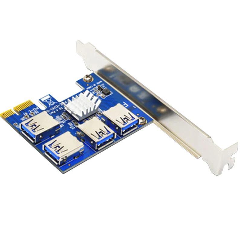 PCI-E Expansion Card Set One For Four PCI-E 1X To PCI-E 16X 4XUSB3.0 PCI-E Graphics Card Extension Cable For BTC Mining