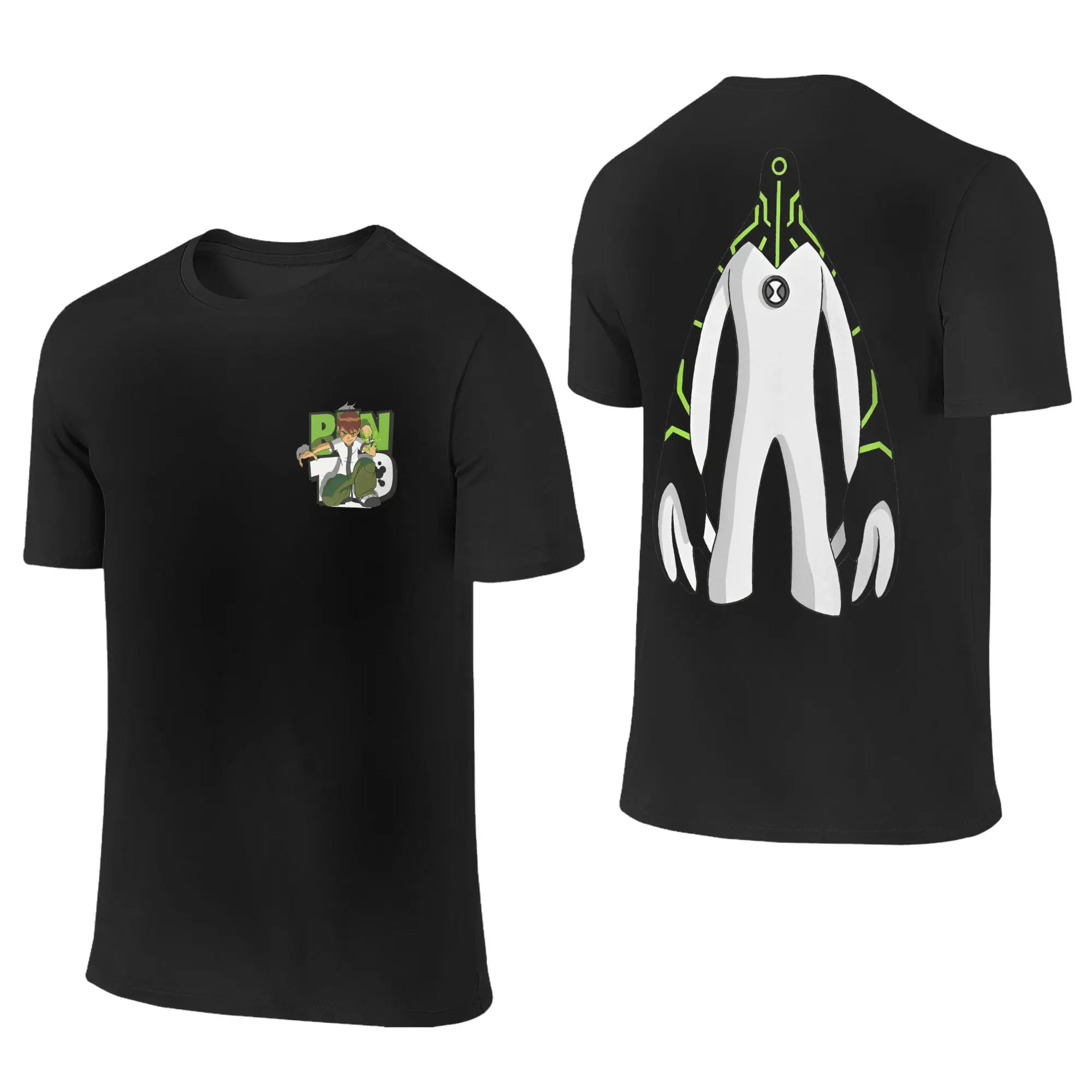 

Бен 10, футболка Ben Tennyson Omnitrix Game, мужская и женская футболка из чистого хлопка, новинка, футболка с короткими рукавами, одежда больших размеров