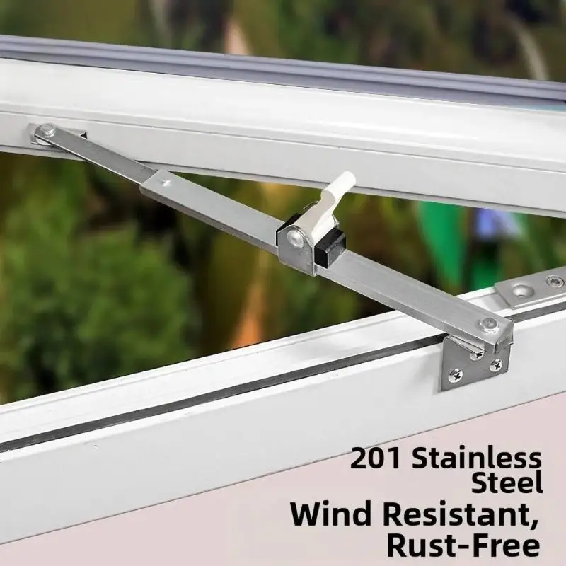 Stainless Steel Telescopic Window Support Gusset 90 Degree Adjustable Angle Limiter for Home Windows