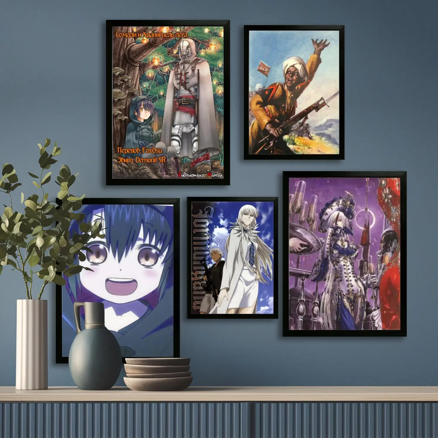 ملصق فني من القماش على شكل روح الغابة من سومالي وفن جداري، طباعة صور، ديكور غرفة نوم عائلية حديثة، لوحة زخرفية #1