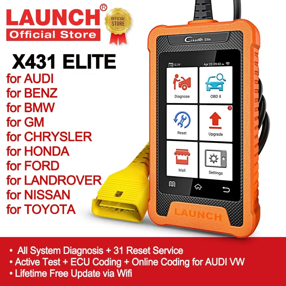 2025X431 Creader Elite Full System Car Code Reader Scanner Full Function Auto Diagnostic Tools