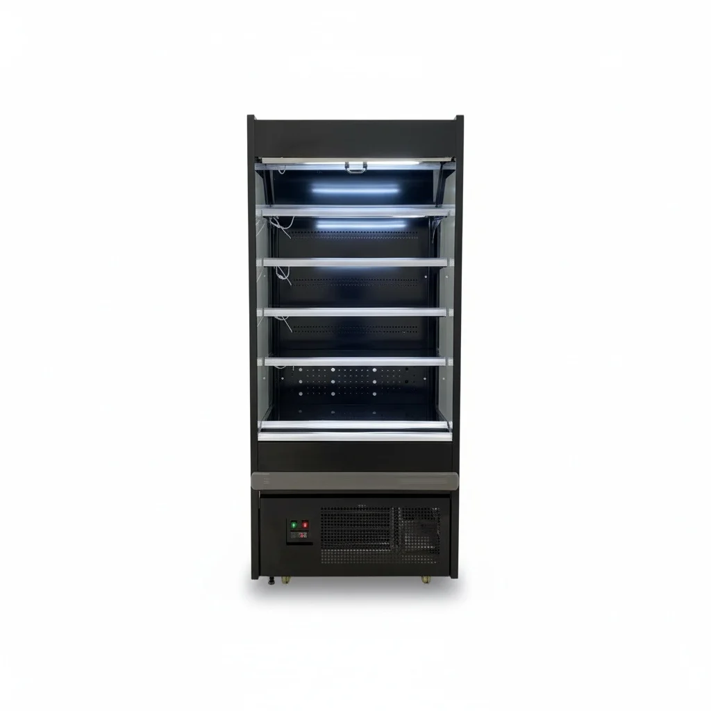 Commercial Open Chiller, Multideck Showcase Refrigerator, 1300L-4000L Large Volume Air Curtain Display Cabinet, Upright Cooler
