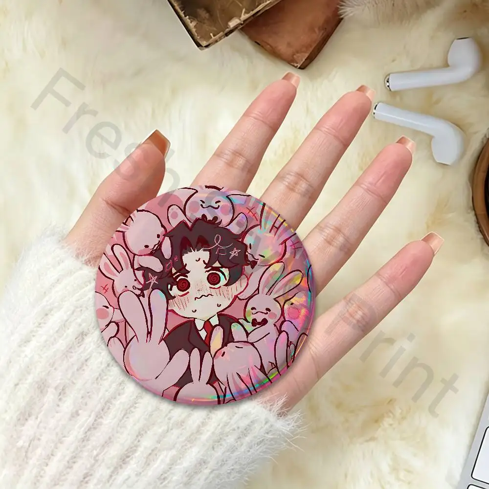 K-Kim S-Soleum Novel GSGW 58mm 44mm HD Print Brooch Badges Pretty Derby Round Display Brooches Lapel