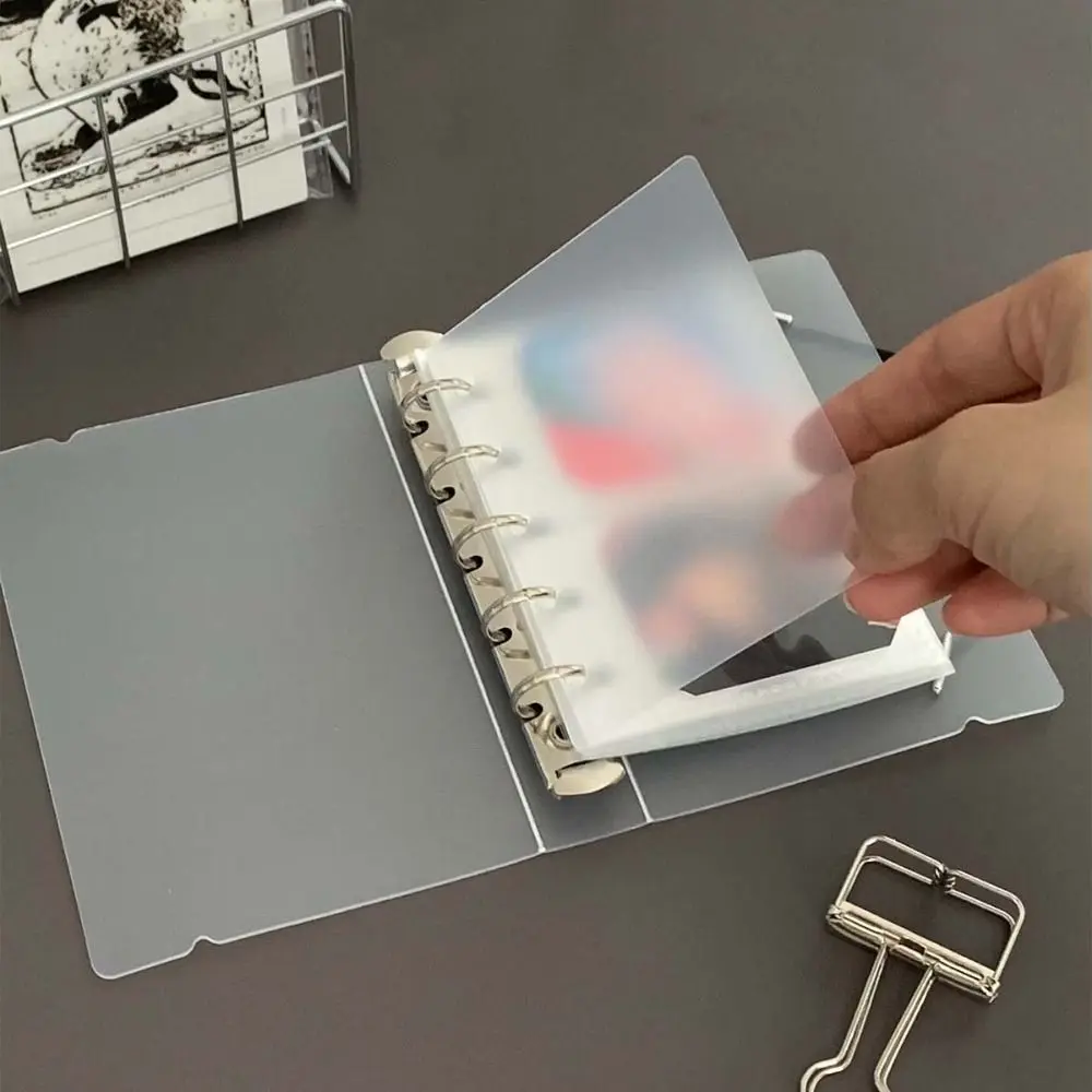 10 pezzi di carta di ricarica per notebook a fogli mobili trasparente M5 A8 raccoglitore a spirale a 5 fori divisore separatore di pagina file trasparenti raccoglitore di rapporti