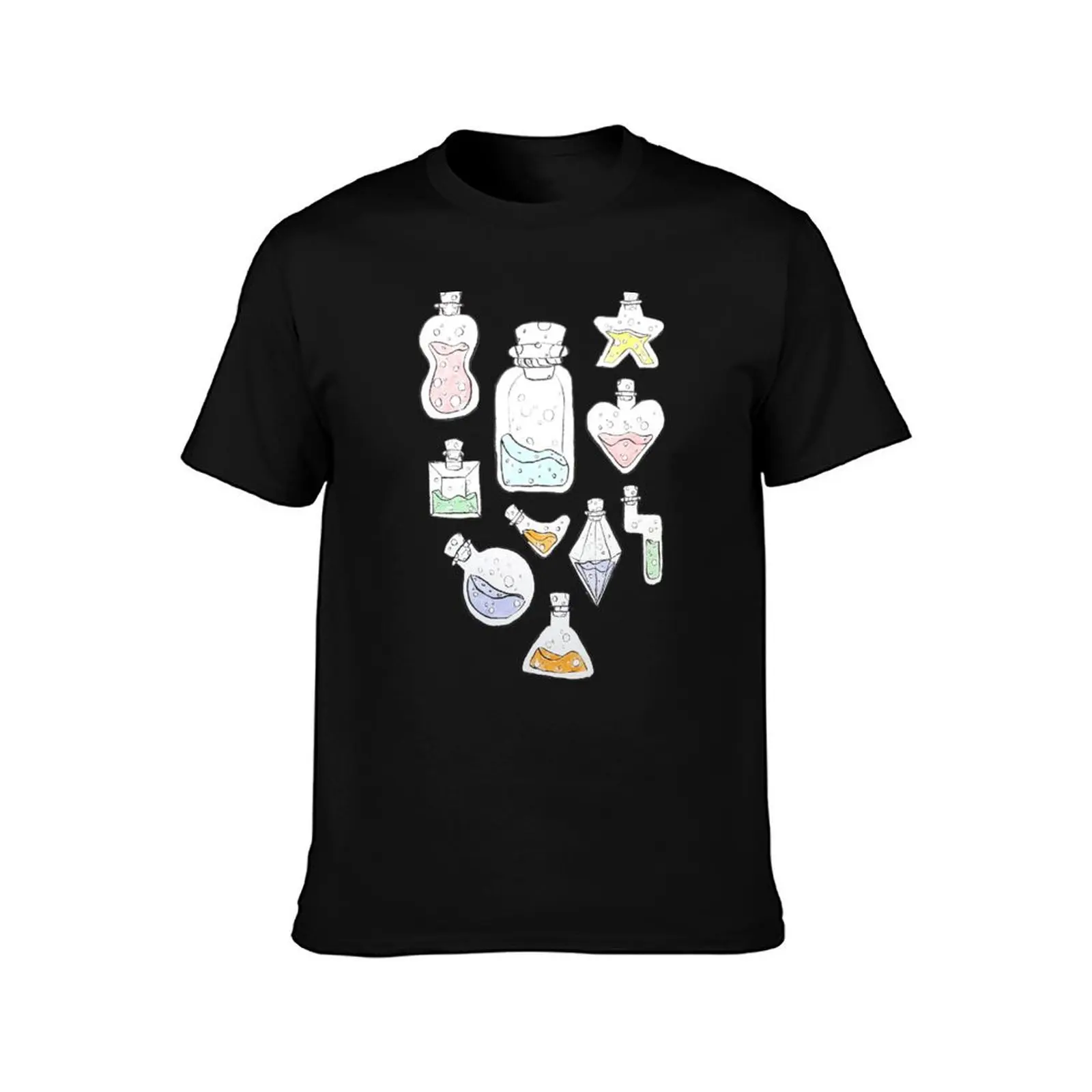 Potion Bottles T-Shirt man t shirt cotton high quality T-Shirt