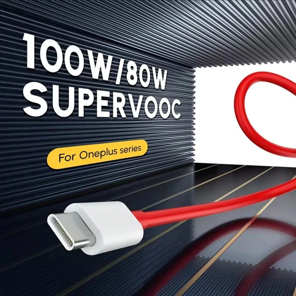 100W 80W SuperVOOC Type C USB Fast Charging Cable For OnePlus 9 10 Pro 11 12 13 Nord 2T 3 4 5 CE 2 3 Lite N200 N300 OPPO Realme
