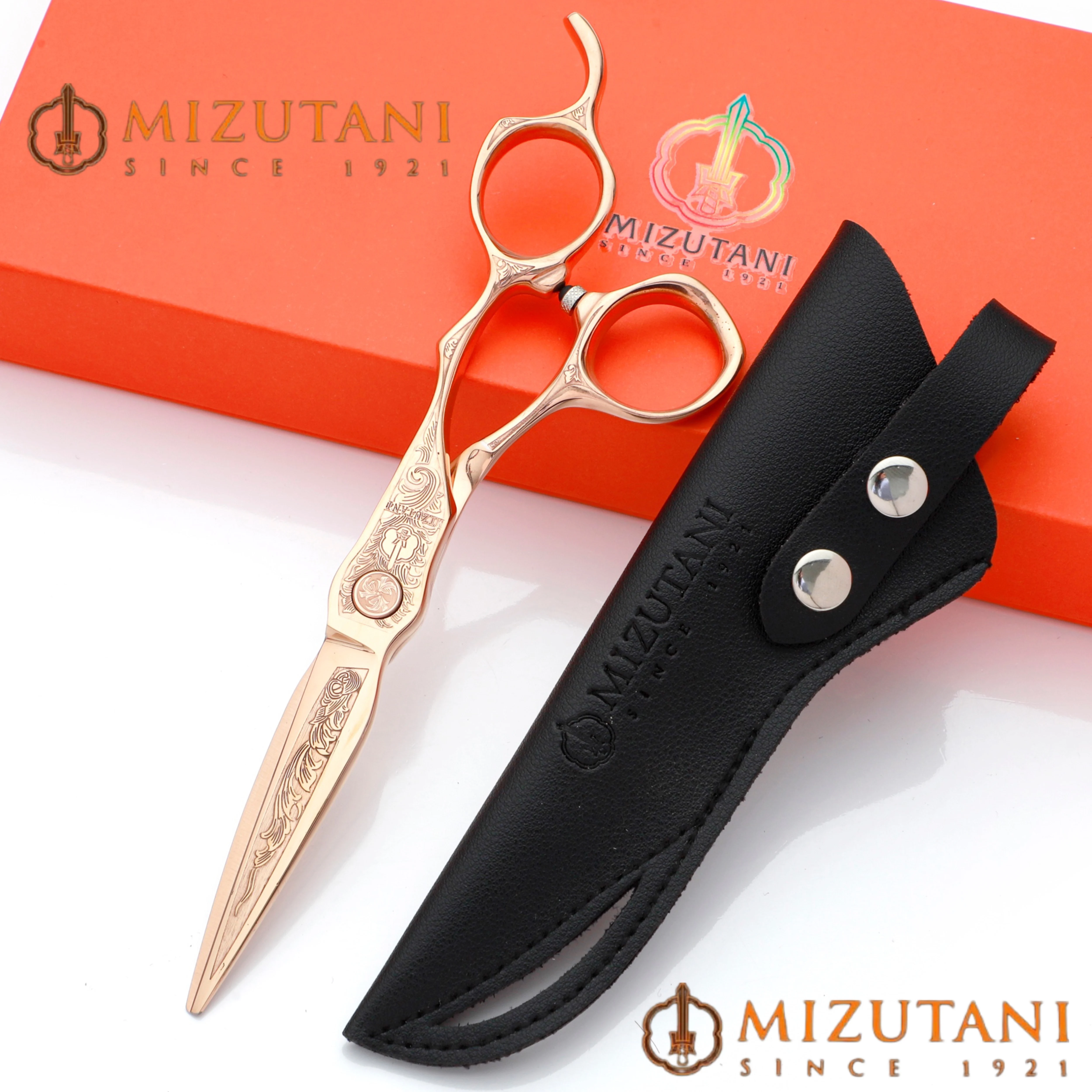 New MIZUTANI barber Scissors  6.0 6.7 inch gold scissors VG10 material Hair cutting machine professional hairdressing scissors