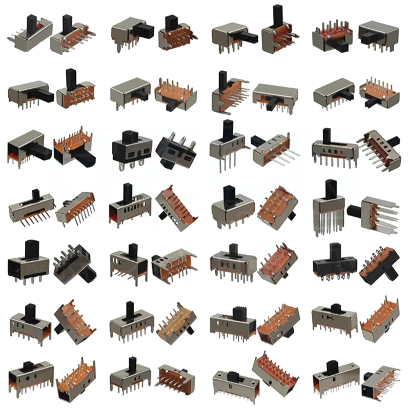 20pcs Slide Switch Micro-power Toggle Switch Single And Double-row Direct-inserted Horizontal Sliding Second Gear Third Gear