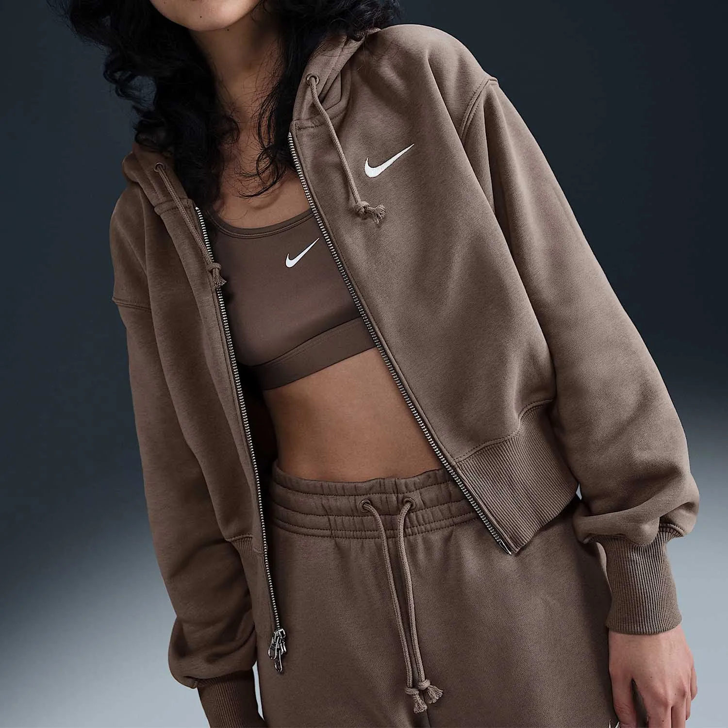 

Nike genuine Autumn Winter New Women's Short Waist Knitted Warm Jacket HJ0941-233