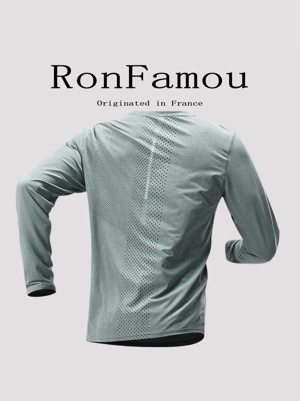 

Global Luxury Qui Dry Long Sve Men's T-irt for Running Sports Fitn Outdoor Training Ice Silk Running Clothes