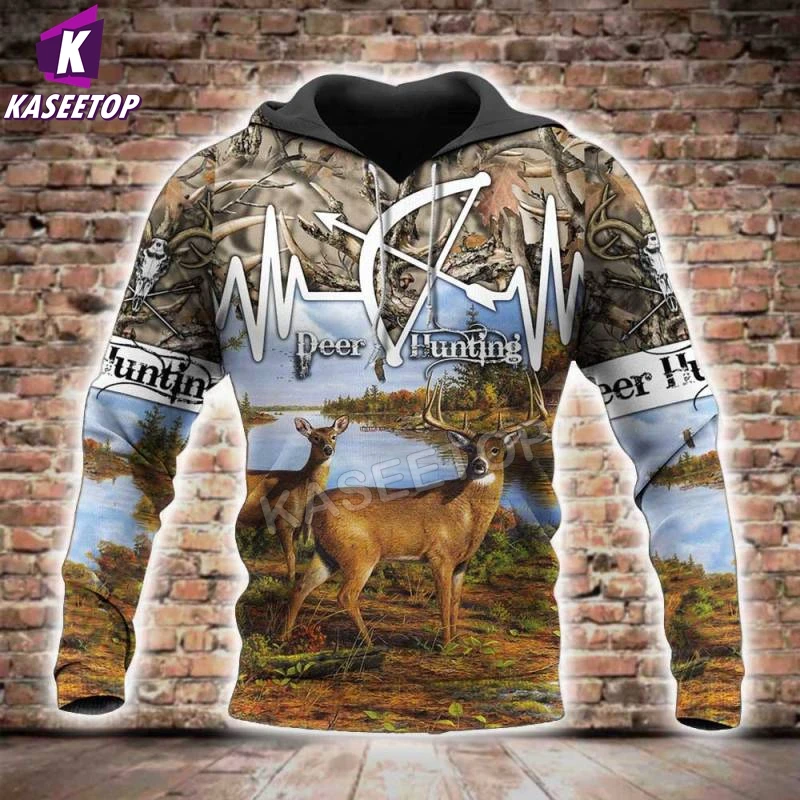 

Beutiful Deer Hunting 3D All Over Printed Men Zip Hoodie Autumn Hoodie Jacket Unisex Hipster Pullover Casual Sudadera Hombre