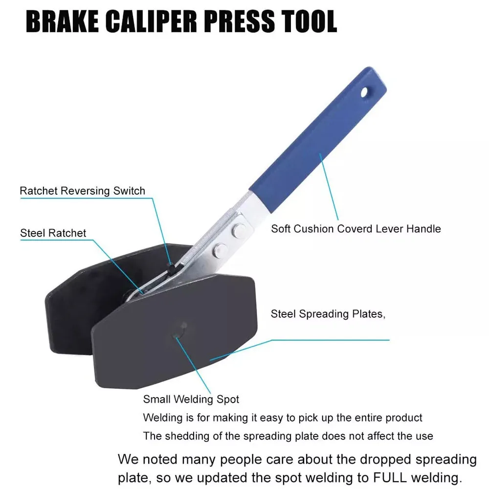 Car Brake Caliper Ratchet Piston Wrench Spreader Install Tool Press Single Twin Quad Pistons Garage Repair Tool Blue