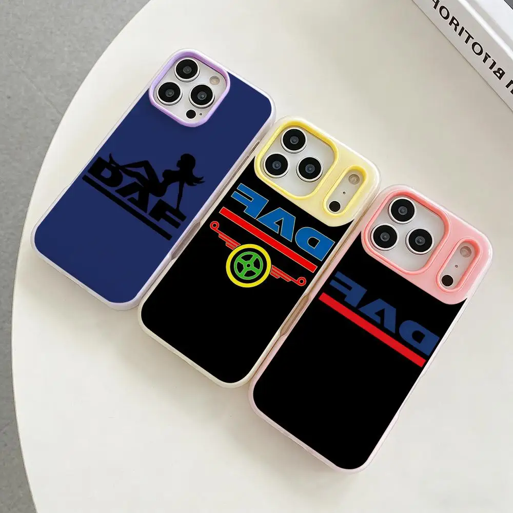 

Brand D-DAF Phone Case Colorful 2‑in‑1 Jelly Matte Clear Full Protection Case For iPhone 11‑17 Series