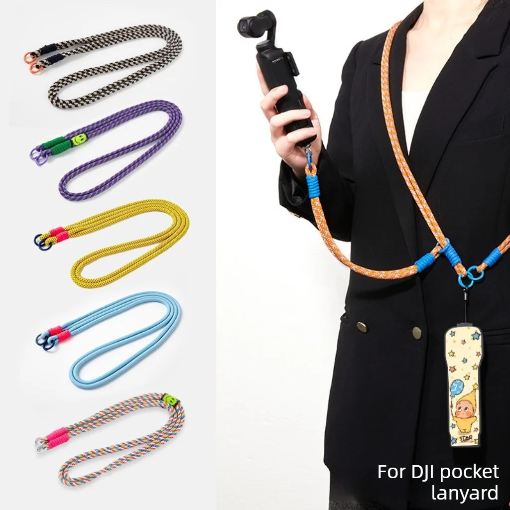Universal Adjustable Anti-lost Neck Lanyard Detachable Wrist Hand Strap For DJI Pocket 4 Pro/4/3 W/ 1/4 Screw Hanging Cord Rope