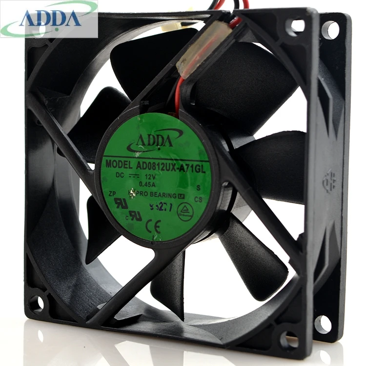 الأصلي ل ADDA AD0812UX-A71GL 12V 0.45A 8025 8 سنتيمتر الكمبيوتر حالة التبريد مروحة