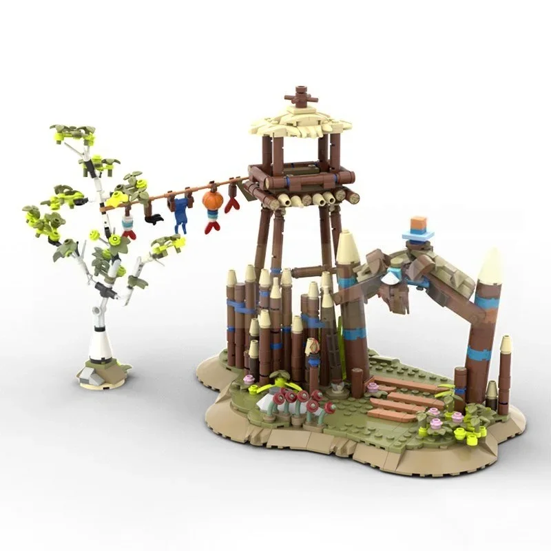 868 Uds. MOC Nora Camp Horizon modelo de construcción juguete bloques arquitectura regalos de navidad montar educación ladrillo cumpleaños