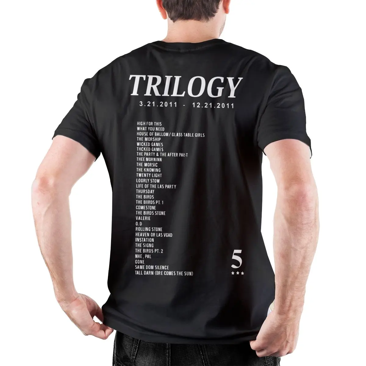 Streetwear T-Shirt The Weeknds Trilogy Music Album Pure Cotton T-Shirts Trendy Tshirt for Men Summer Y2K Casual Short Sleeve