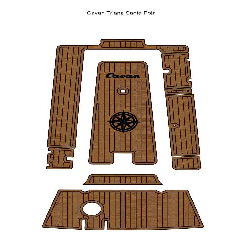 

Cavan Triana Santa Pola Swim Platform Cockpit Boat EVA Faux Teak Deck Floor Pad SeaDek MarineMat Gatorstep Style Самоклеящаяся