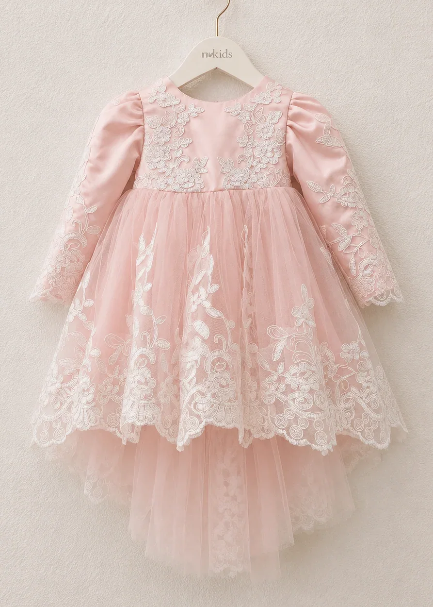 فساتين زهور للأطفال الصغار بطو - مراجعة Toddler Girl Tulle Party Dress وسعره