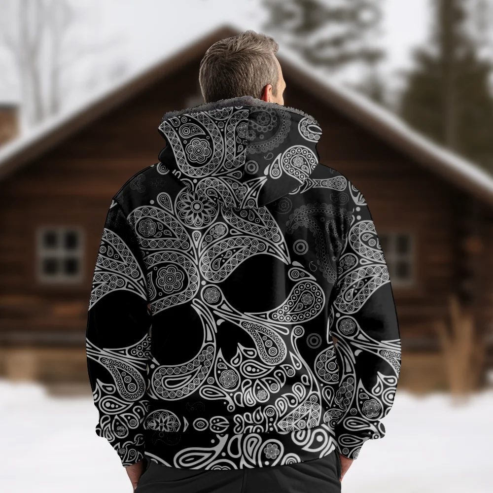 Men's Winter Jackets Coats,paisley retro Pattern Cotton Clothes Overcoat Insulation Dress Up Traveling