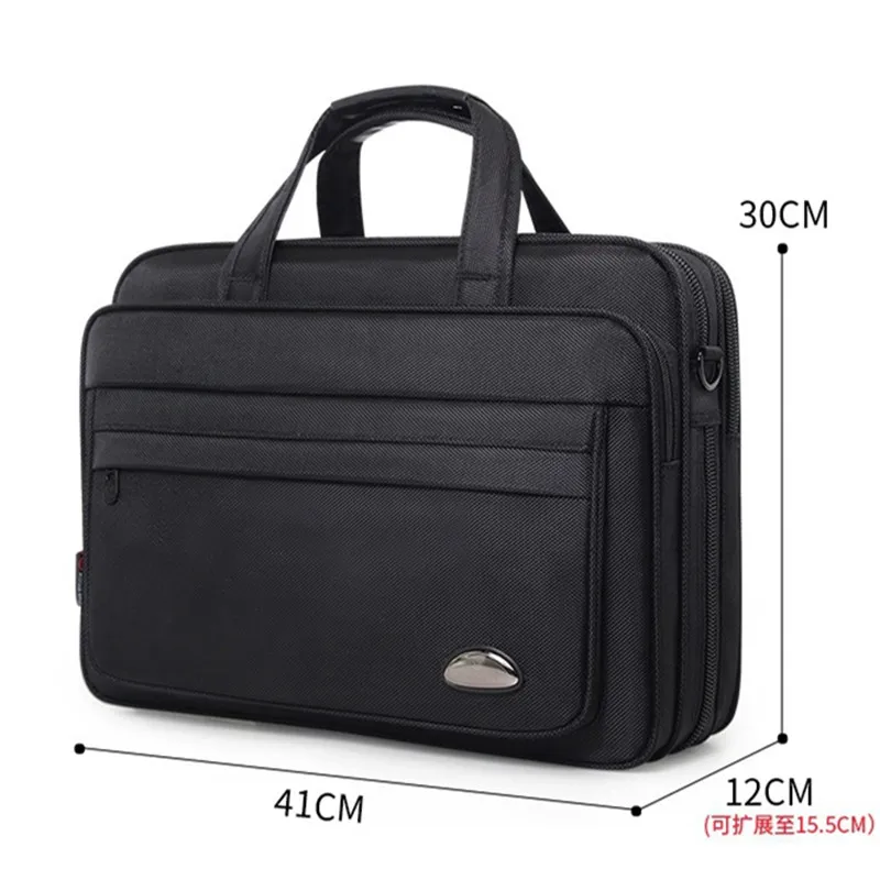 Fashion Business Men\'s briefcase high quality Oxford handbag 15.6 \