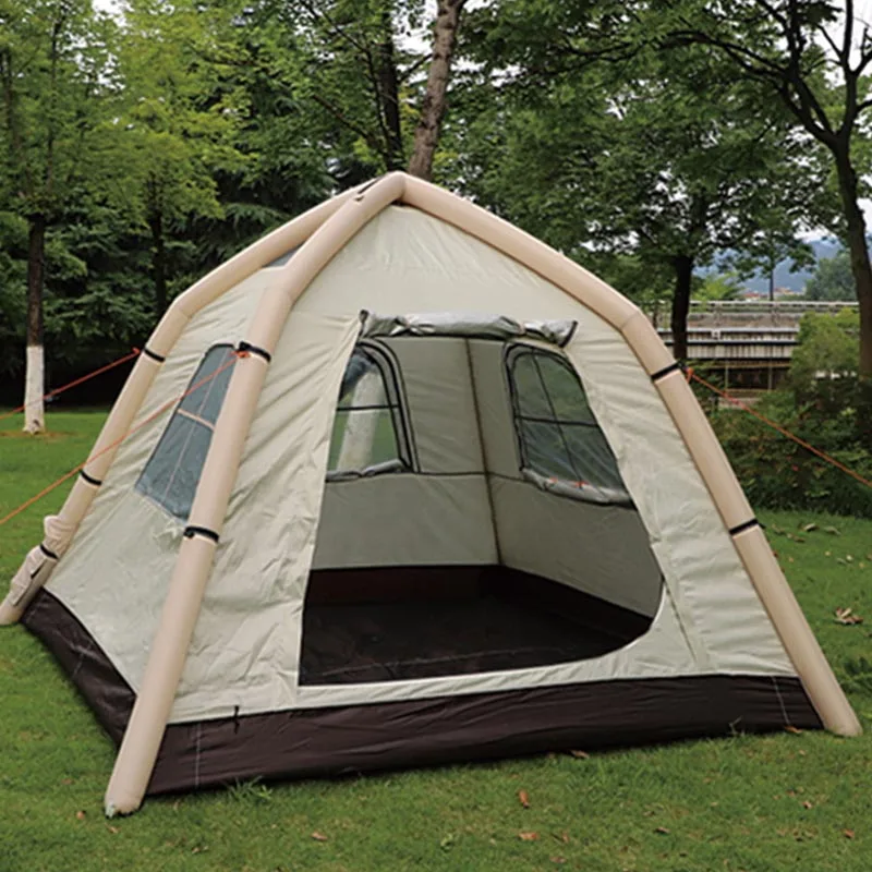 Inflatable Tent for 4-6 People, Large Area, Waterproof, Family Hiking Traveling, Automatic Opening Camping Tent