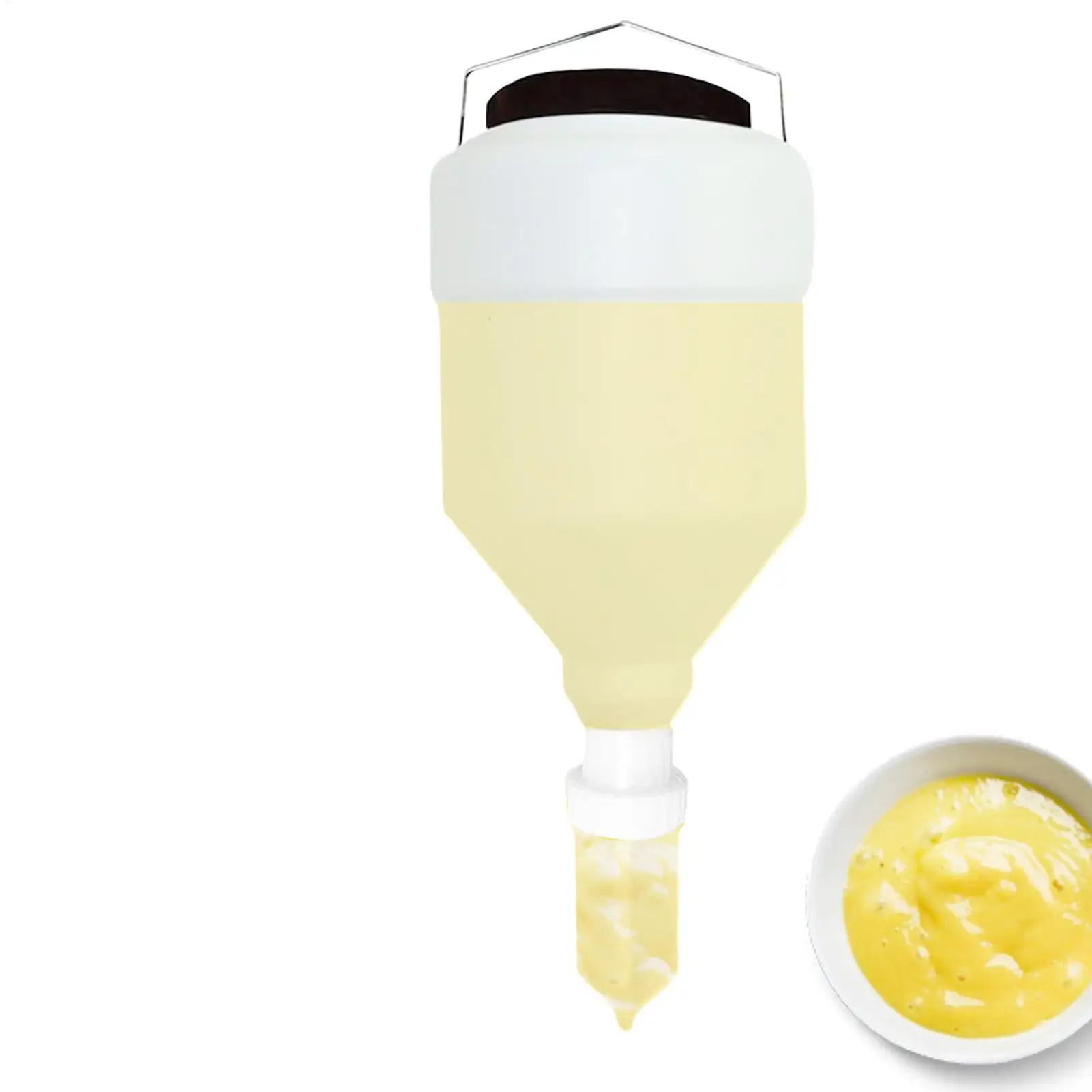 

Squeeze Bottles for Sauces Hangable Dressing Dispenser 5.5L Refillable Leakproof Bottle Container for Sauces Condiment Cooking