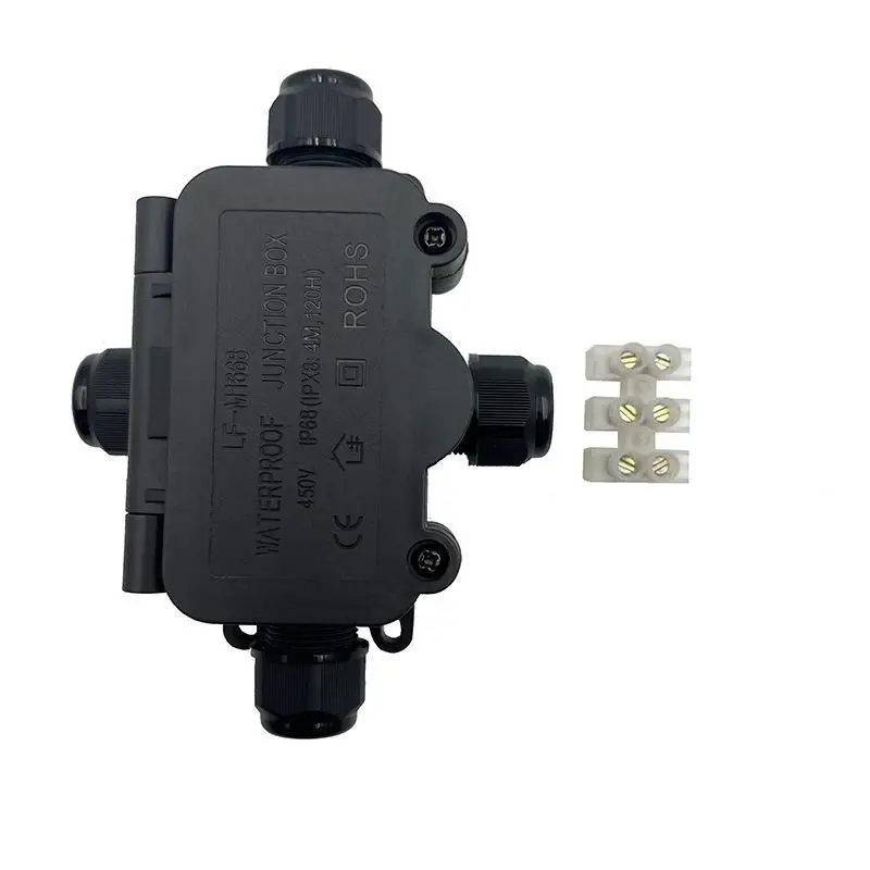 NEW SALE IP66 Waterproof Junction Box 3mm-6.5mm Cable Connector Sealed Retardant Electrical Outdoor Waterproof Box