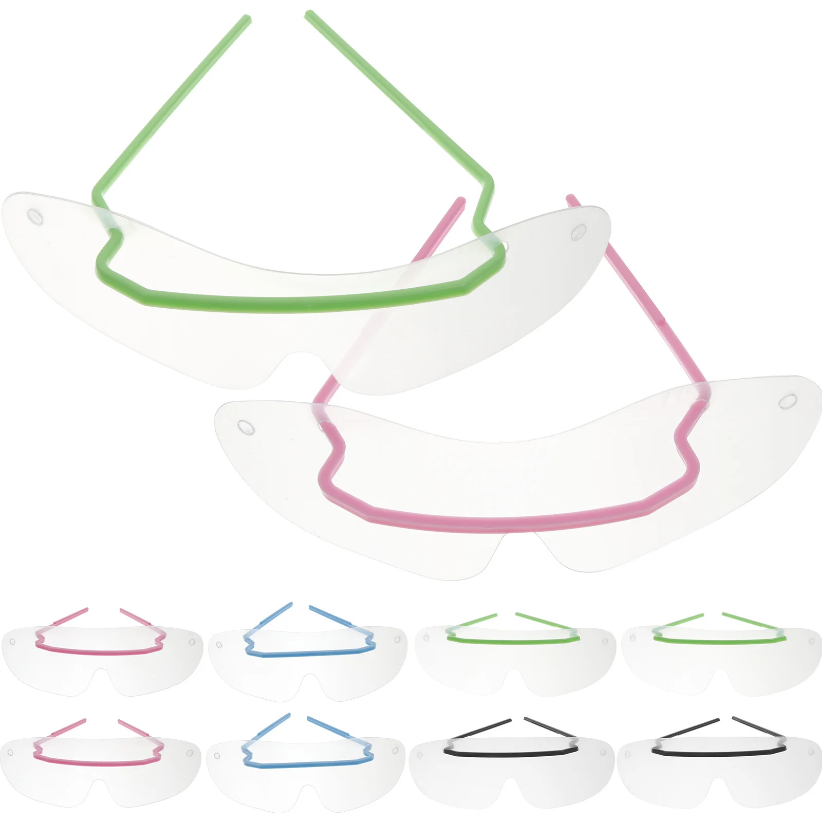 

10Pcs Disposable Eye Mask Protective Glasses Windproof Hd Lens Eye Protector Unisex Anti-Spittle Glasses for Adults