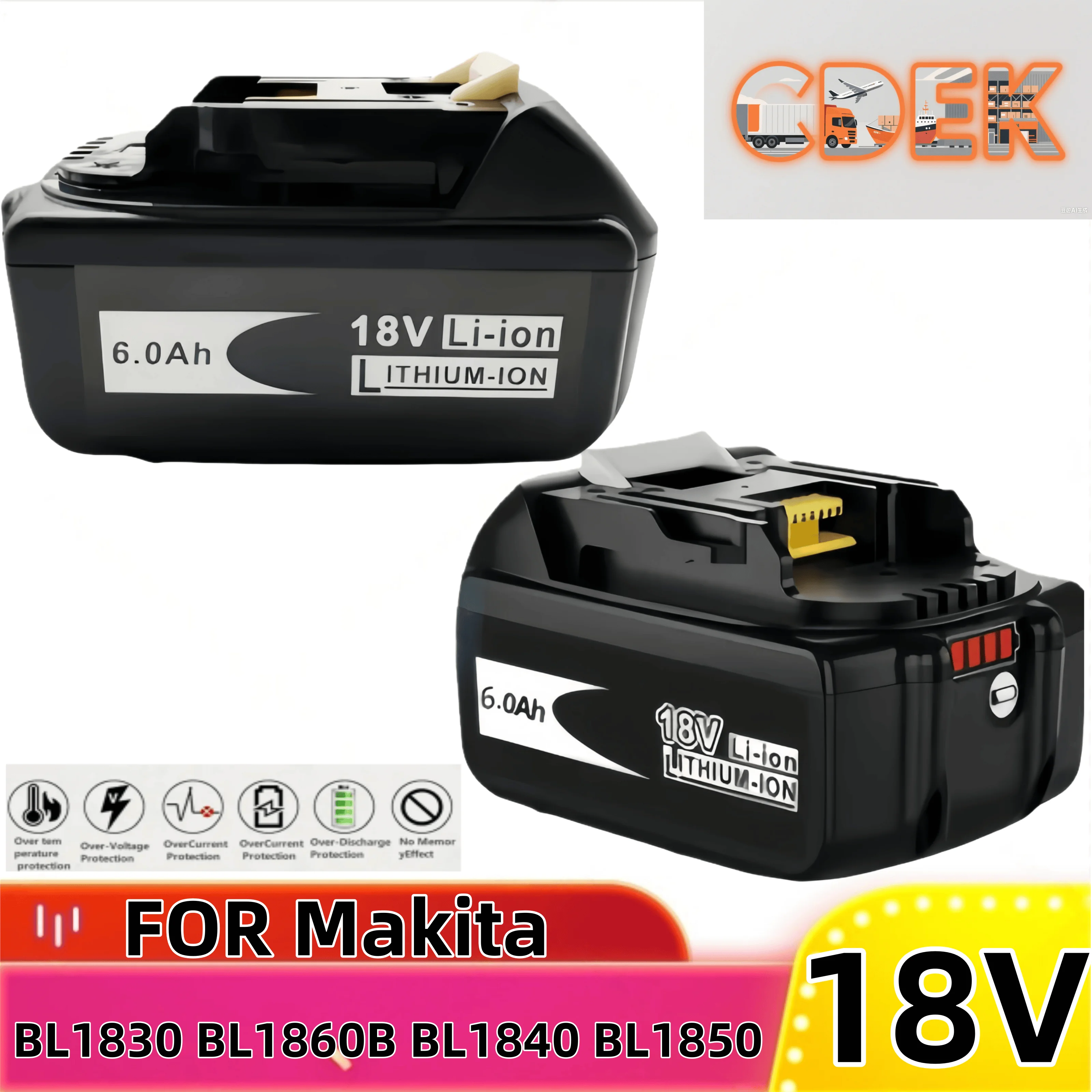 For 18V Makita Rech… - image