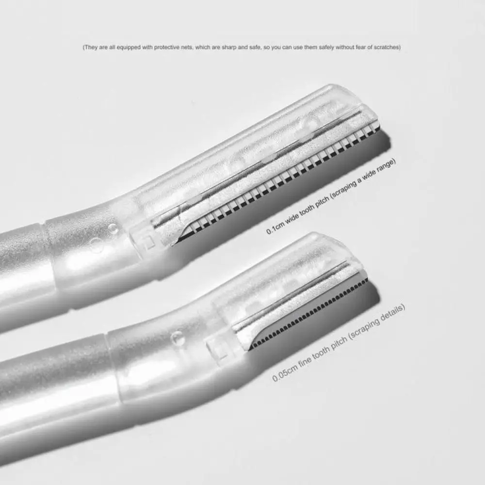 Safe Eyebrow Razor Anti-scratch Stainless Steel Eyebrow Shaving Tool Macro Transparent Advanced Eyebrow Trimmer For Men Women