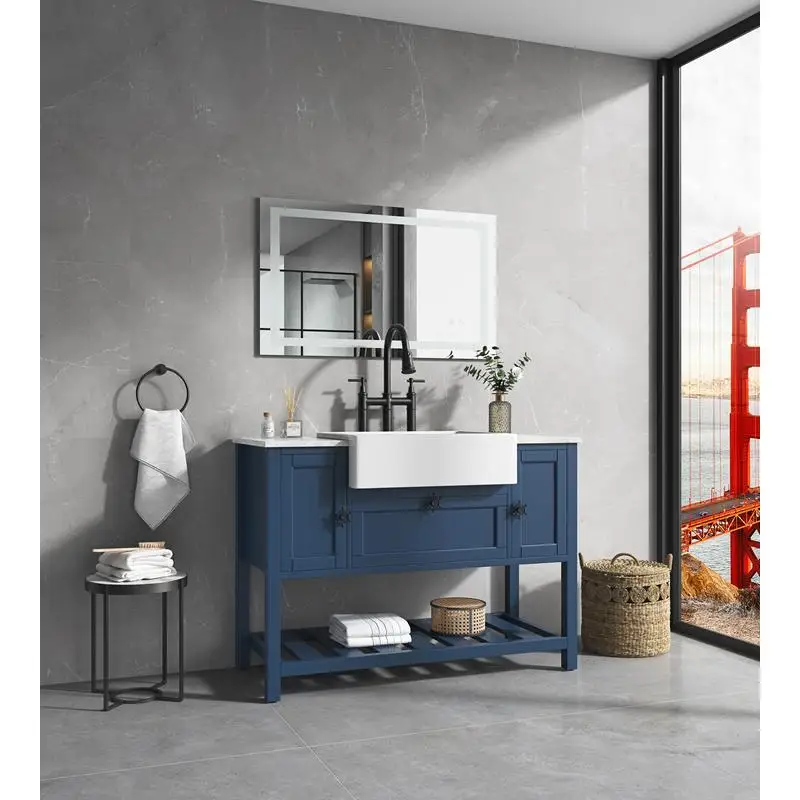 40" x 30" LED Bathroom Mirror, Dimmable Wall Mirror with Front and Backlight, Anti-Fog Function, Memory Feature, 3 Color Temps,