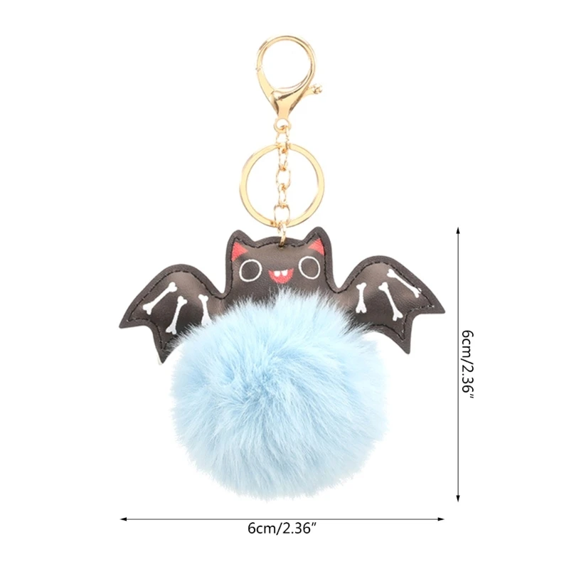 Halloween vleermuis sleutelhanger dieren sleutelhanger schattige pluche bal sleutelhanger charme