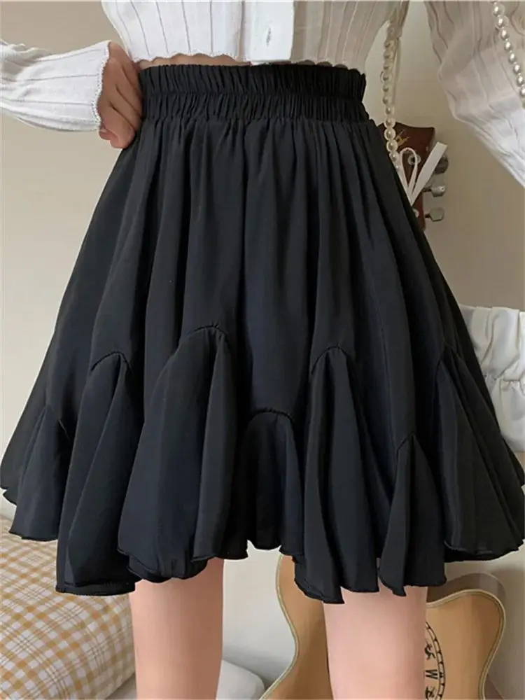 Branco verão plissado ort saia para mulher aline cintura alta outro material 00% outono 2024 novas senhoras premium faion saia