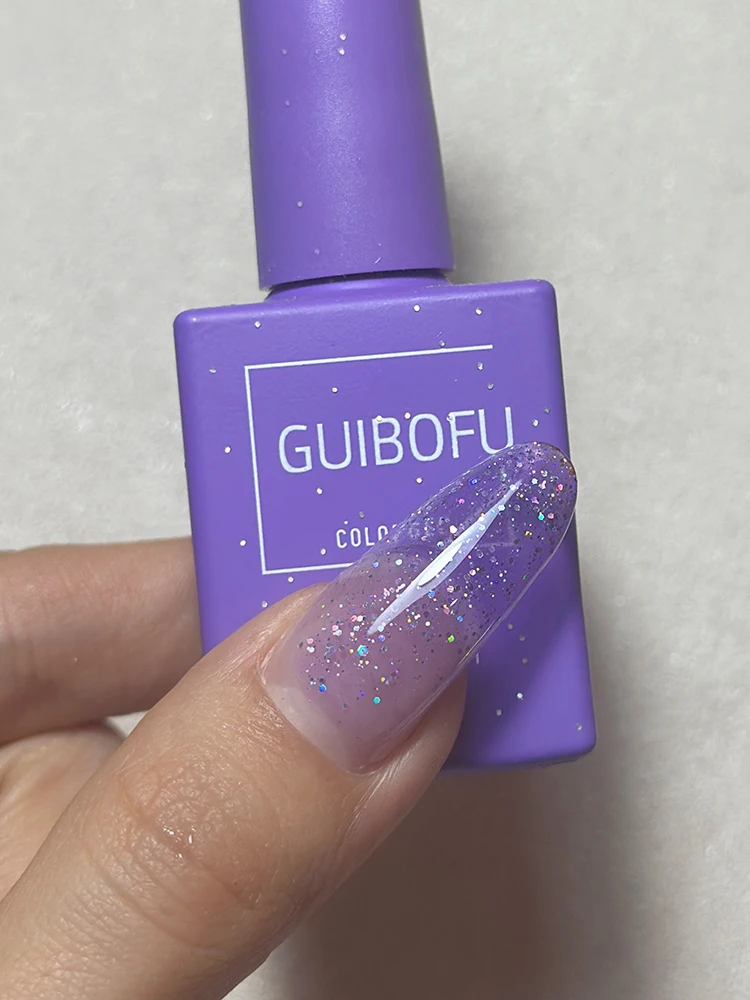 Juego de esmaltes de uñas con lentejuelas semipermanentes, acabado brillante de otoño, serie Glitter de 15ml, barniz Uv para decoración de uñas