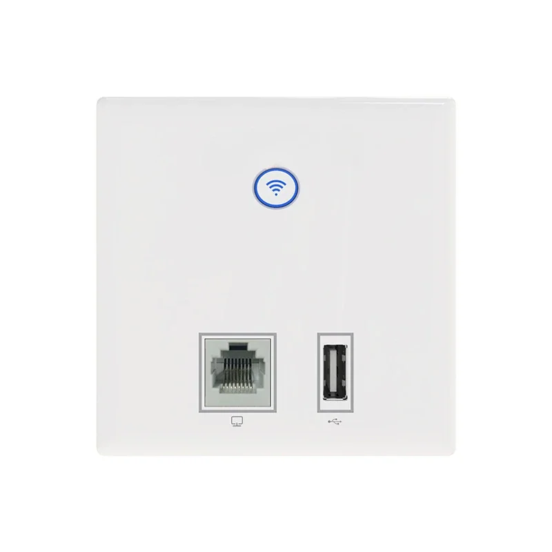 Dual band embedded 86 panel AP hotel villa WIFI network coverage distributed 5G wireless AP wall mounted router intelligent AC