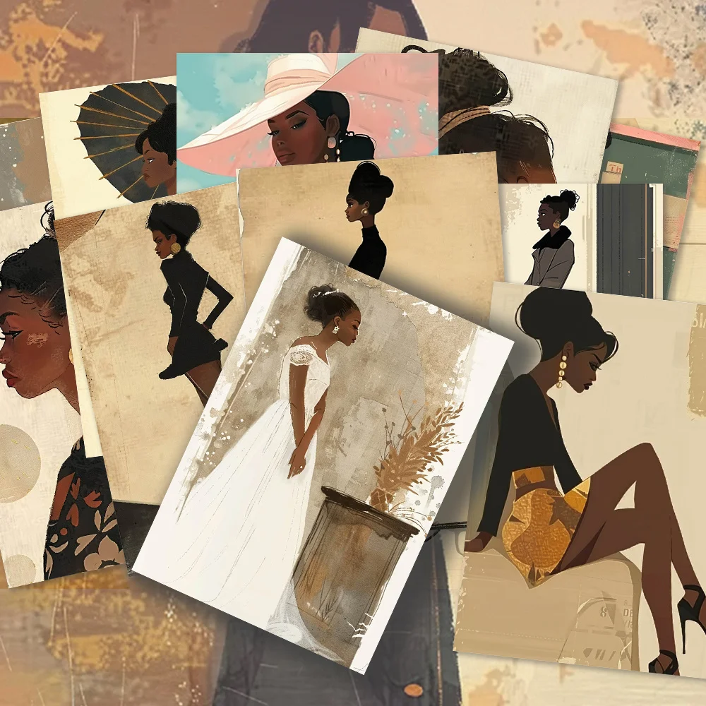 32pcs, vintage fashion women's postcards, Birthday/Anniversary gifts, collectibles, suitable for gift giving, can be mailed.