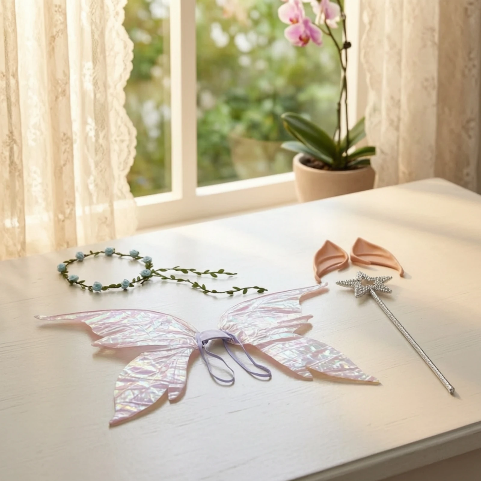 Translucent Angel Wing Costume Prop Comfortable Butterfly-Style Angel Wing Costume Fairy Wings Beautiful Butterfly Wings Elegant