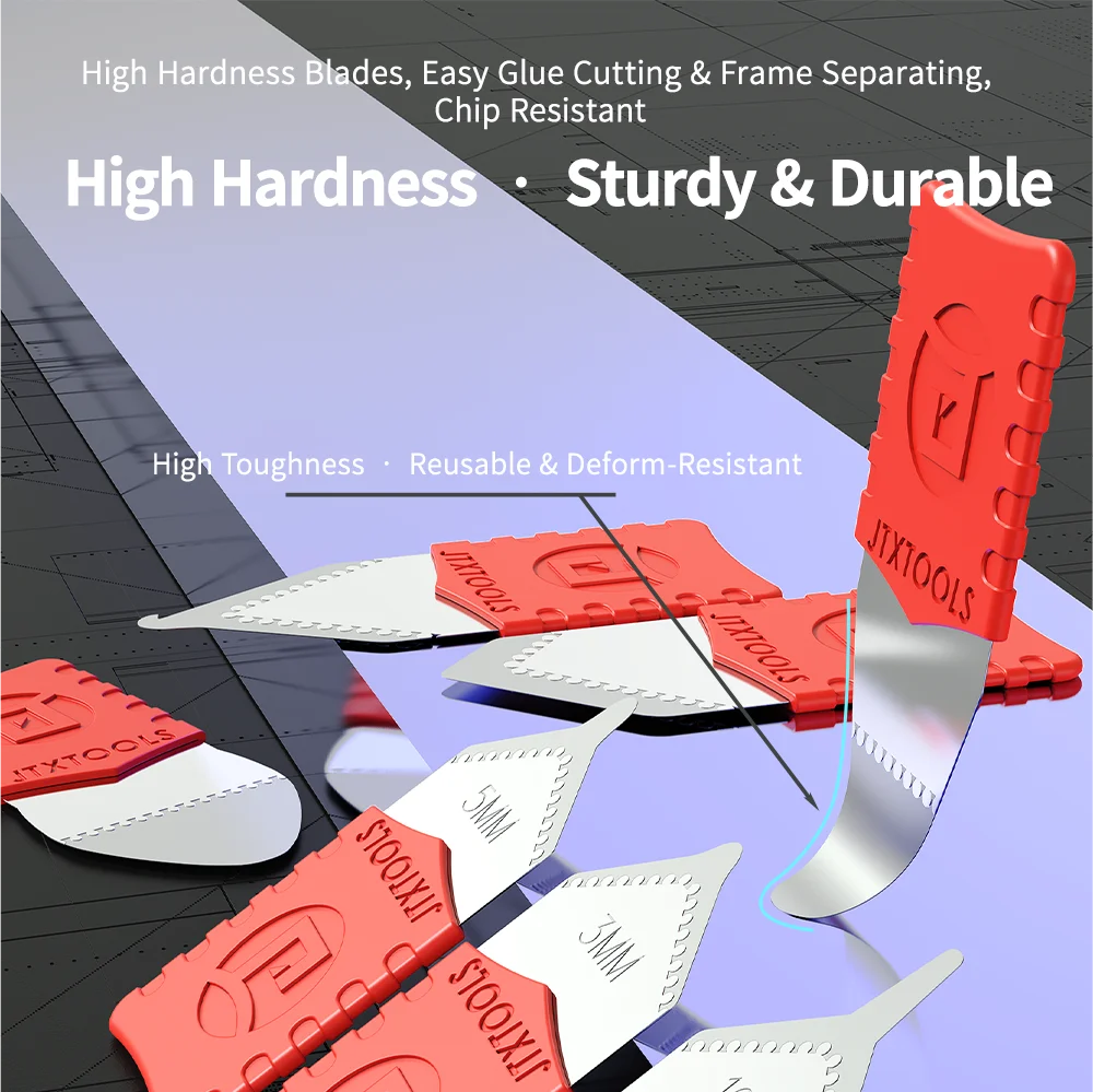 JTX Beginner-Safe 7-in-1 Blade Tool Universal for Phones & Tablets Disassembly, No Damage High Hardness Precision Blade