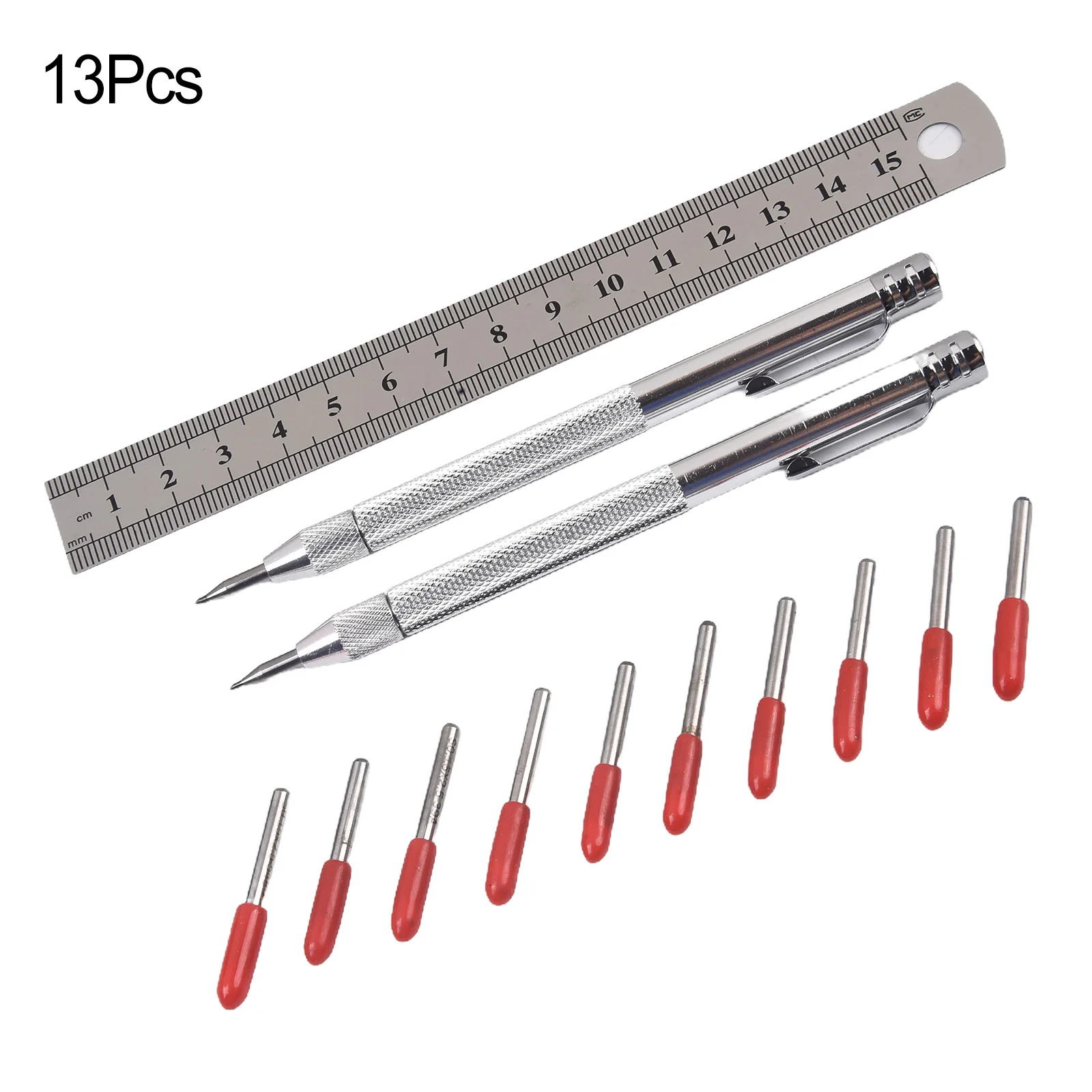 Marble Carbide Scriber Replacement Pen Tips Ruler Specifications Strong Magnetic Head Comfortable Grip Features