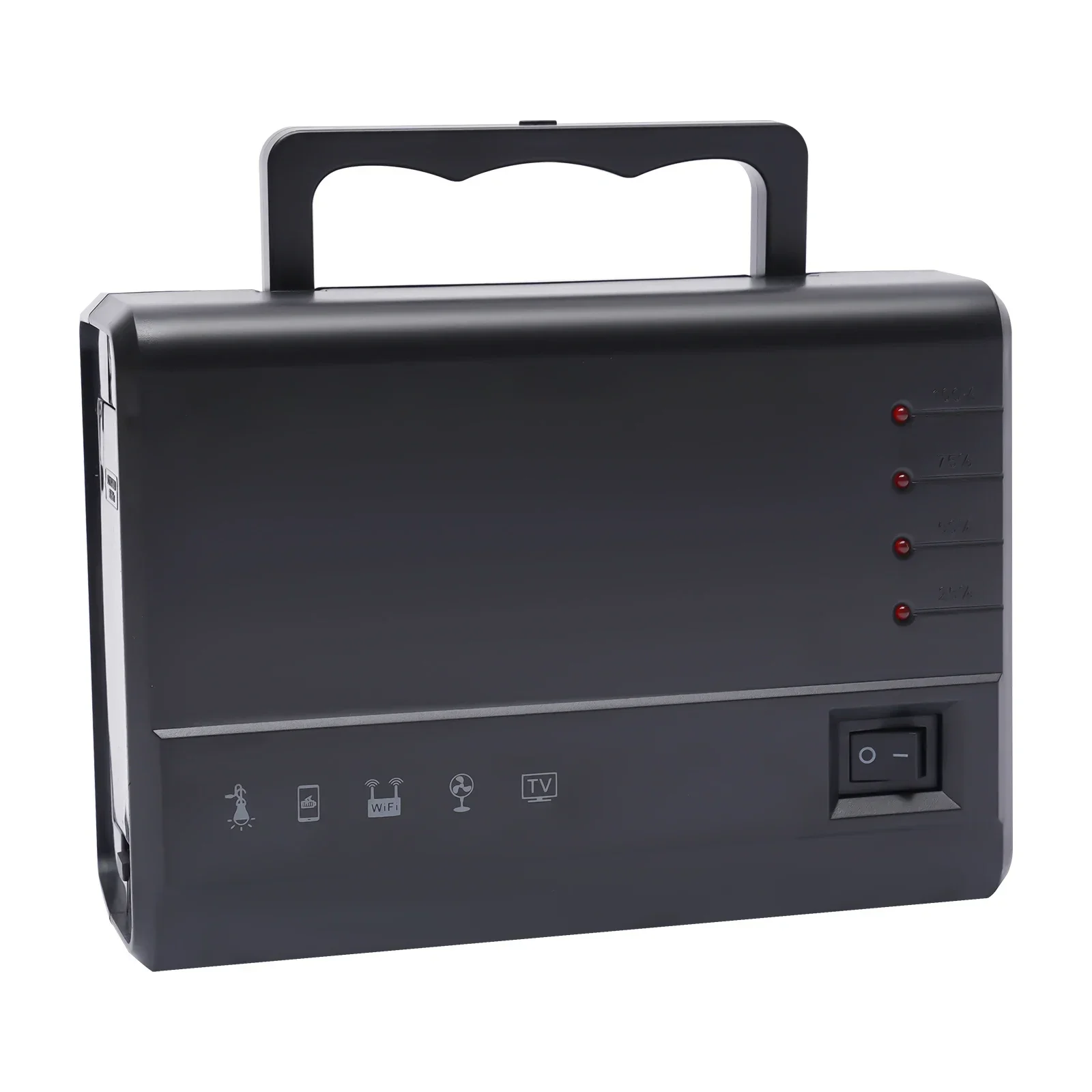 Portable Solar Generator w/ Solar Panel and LED Bulb Kit for Emergency Backup Power USB DC Outlets For Outdoors Camping Travel