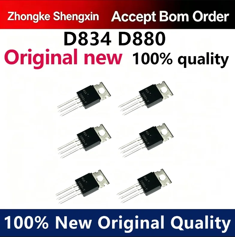 （5pcs）Brand new original 2SD880/2SB834 pair tube D880-Y/B834-Y audio power amplifier switch transistor